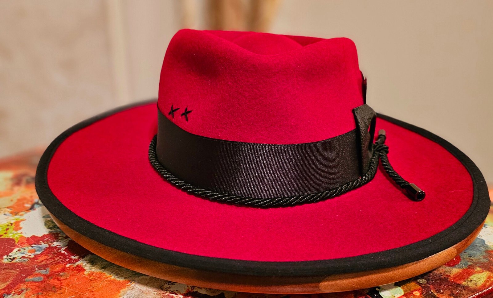 Black sits well on Red