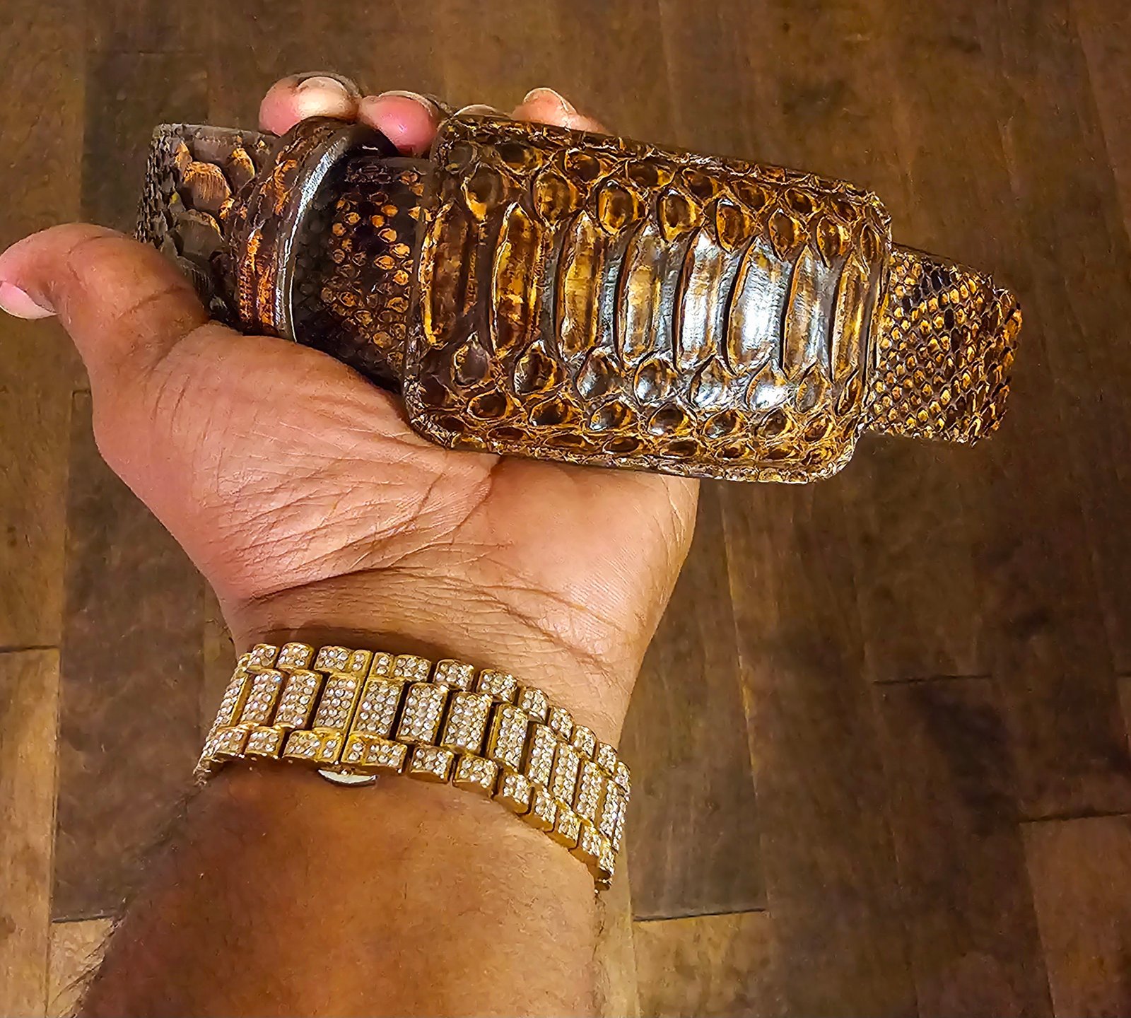 Exotic goldish brown Python