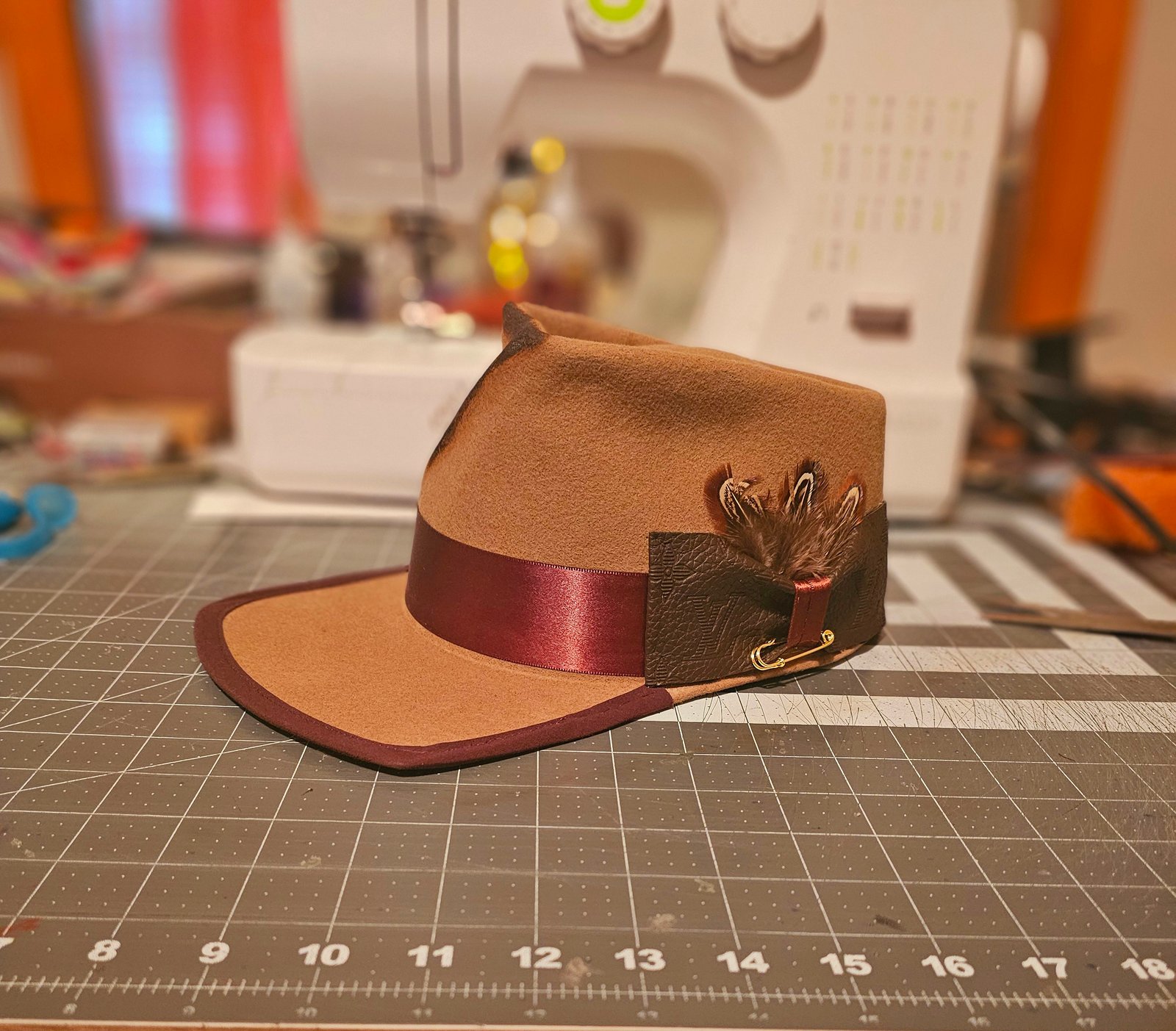 Khaki Fedora Cap