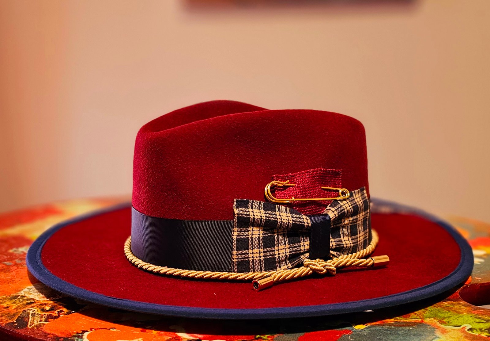 Plaid on Burgundy