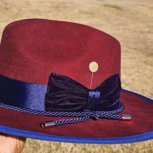 Navy on Burgundy