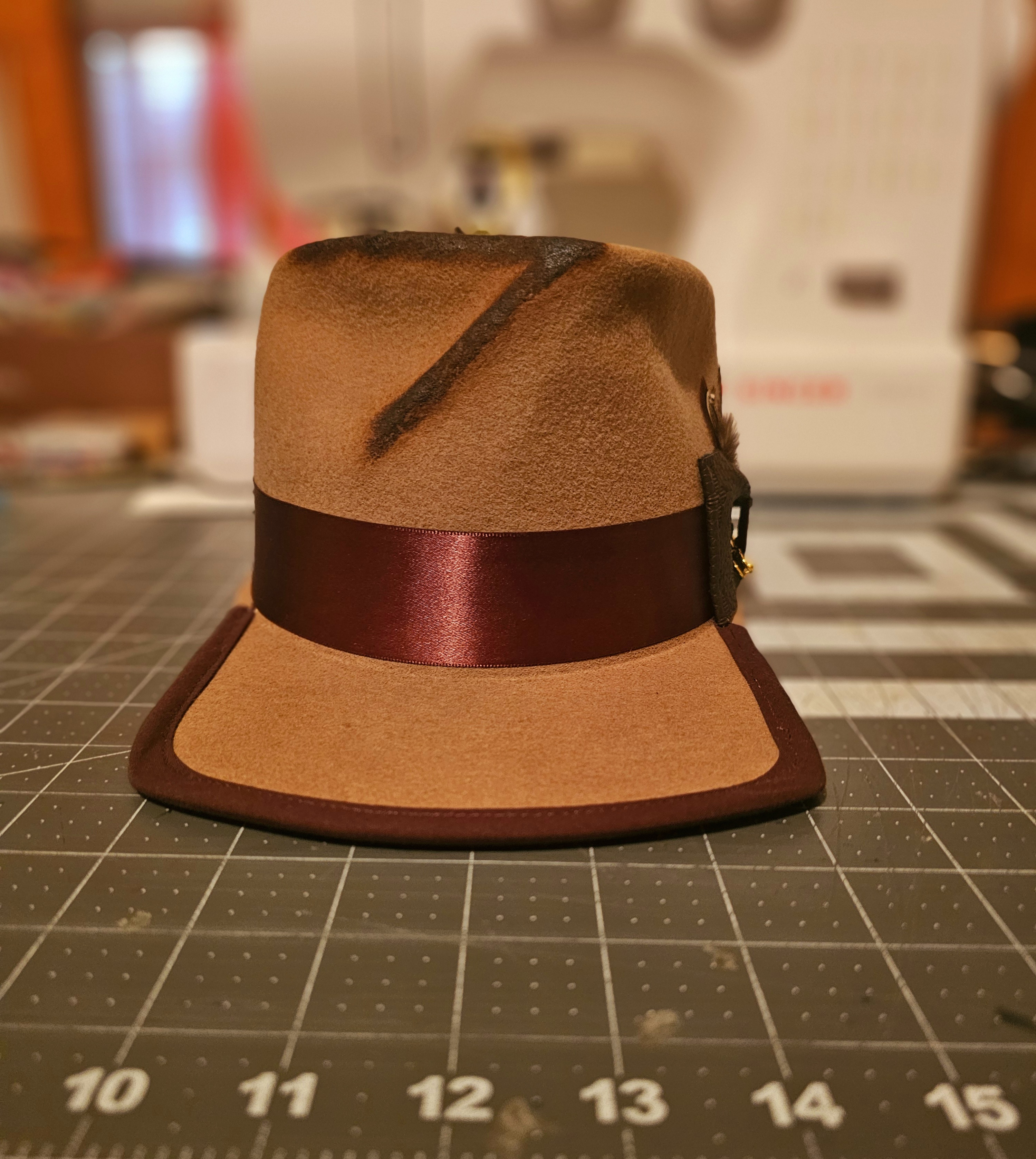 Khaki Fedora Cap